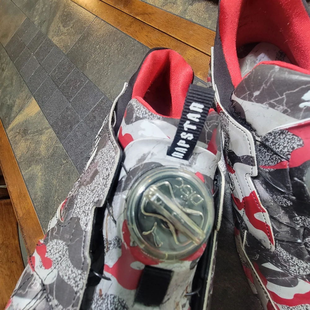 Size 11.5 - PUMA Trapstar x Disc Blaze Red & Gray Camo‎